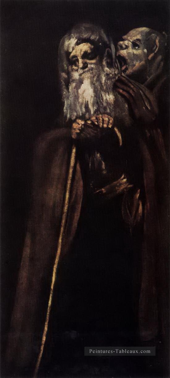 Deux moines Francisco de Goya Peintures à l'huile